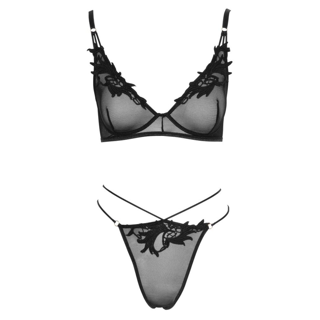 BH plus Rio-String mit edlen Stickerei-Applikationen - OH MY! FANTASY