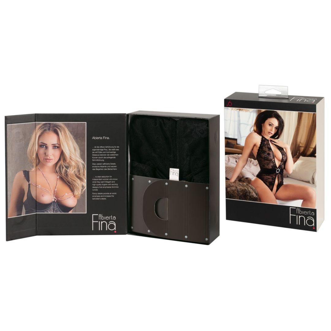 Spitzenbody ouvert mit Strass-Schnalle - OH MY! FANTASY