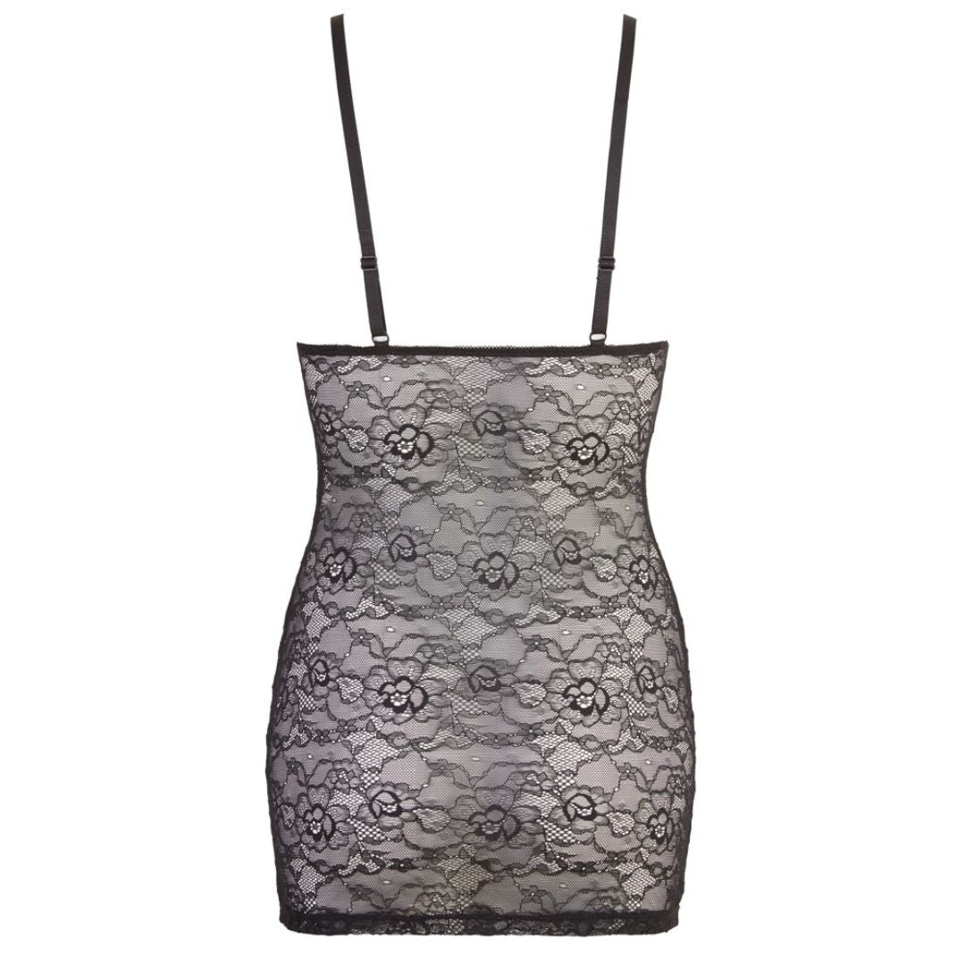 Minikleid ouvert aus Spitze mit Wetlook-Details - OH MY! FANTASY