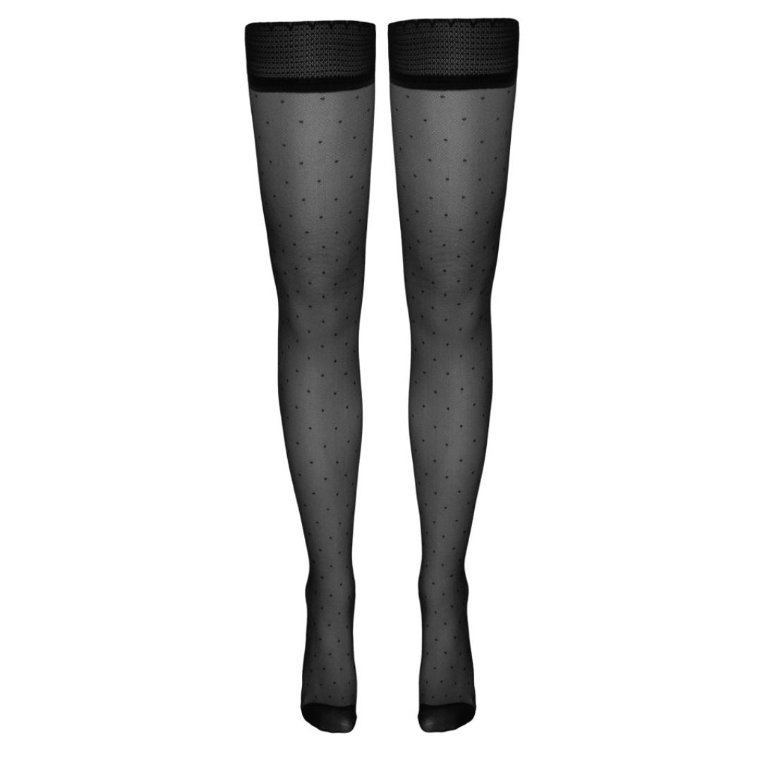 Halterlose Strümpfe in Pünktchen-Optik - OH MY! FANTASY