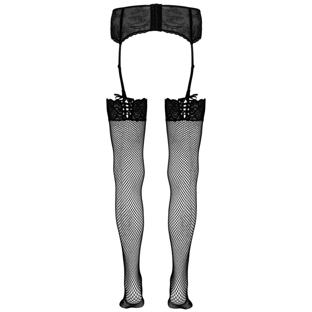 Straps-Strümpfe aus Netz mit Zierschnürung - OH MY! FANTASY
