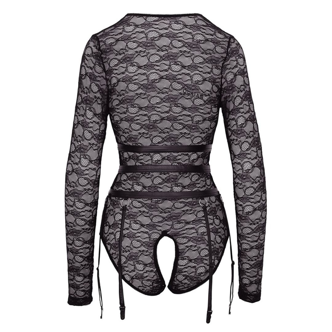 Strapsbody aus Spitze mit Hand- und Beinfesseln - OH MY! FANTASY