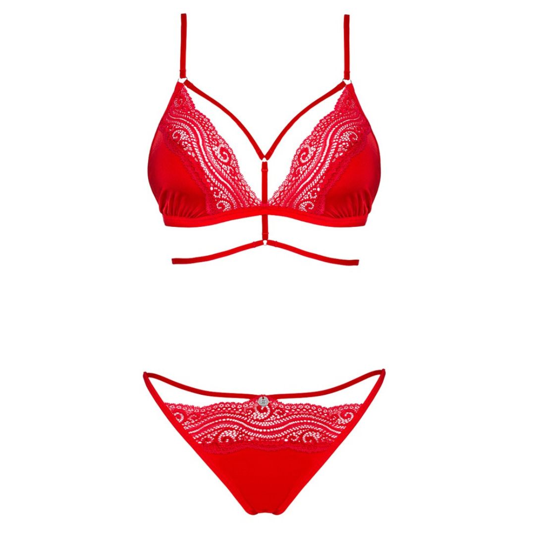BH plus Slip mit Spitzeneinsätzen - OH MY! FANTASY