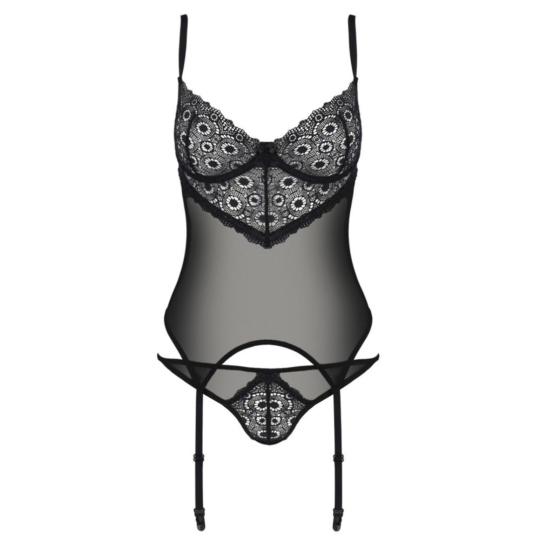 Strapshemd plus Riostring „Zinnia“ aus Powernet und Spitze - OH MY! FANTASY