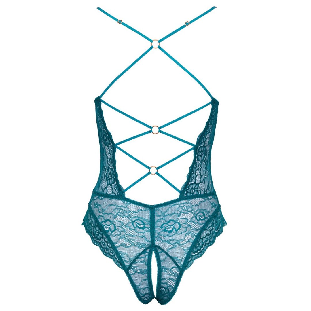 Body ouvert aus petrolfarbener Spitze - OH MY! FANTASY