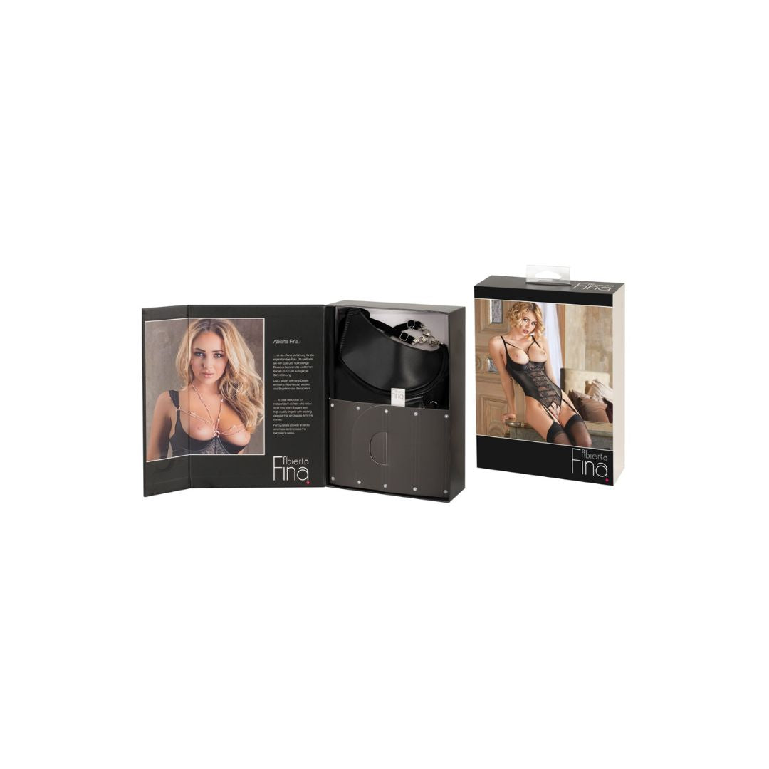 Stringbody Ouvert mit Hebe und abnehmbaren Strapsen - OH MY! FANTASY