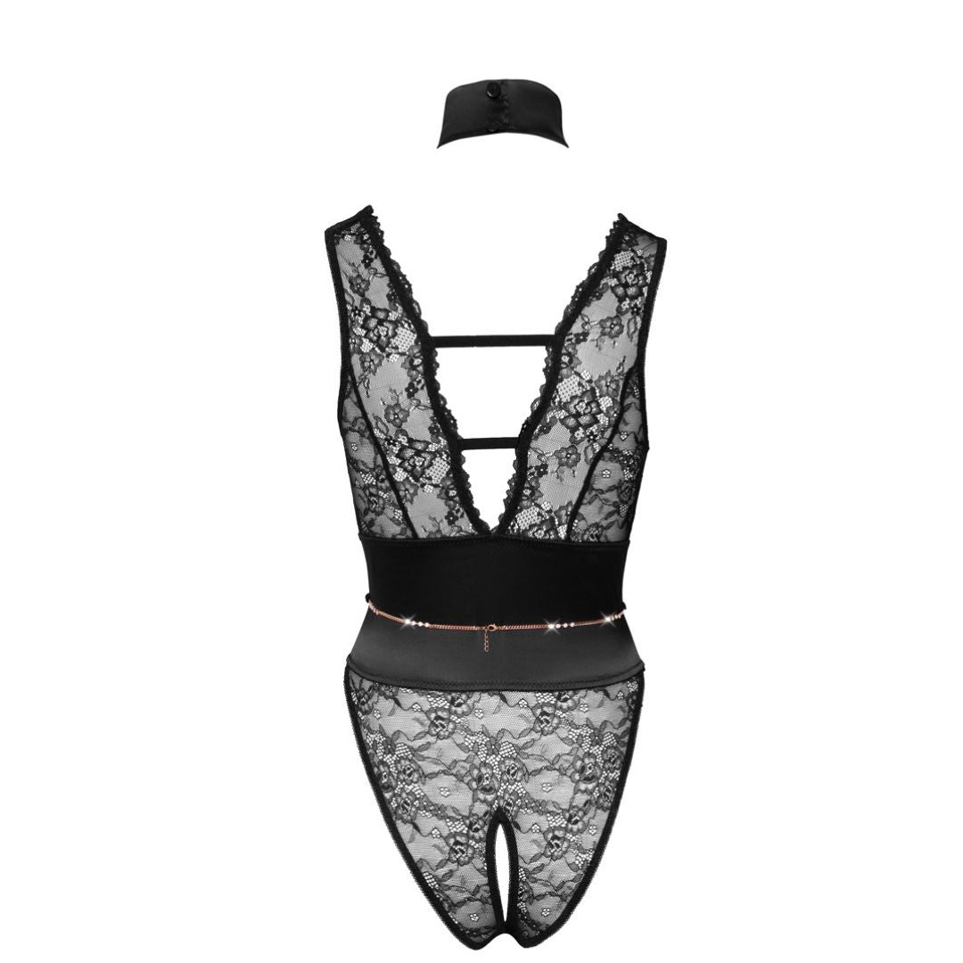 Body Ouvert mit Halsband und Strassketten - OH MY! FANTASY