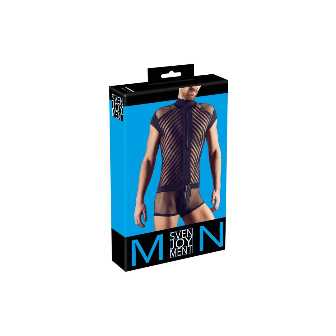 Transparenter Body mit Streifen und Reißverschluss - OH MY! FANTASY