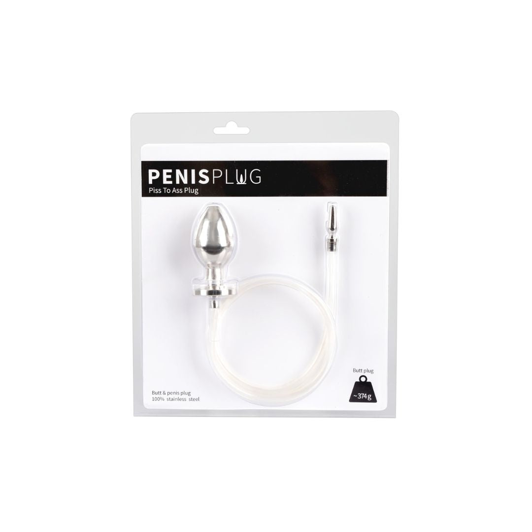 Penis- und Analplug mit Verbindungsschlauch - OH MY! FANTASY