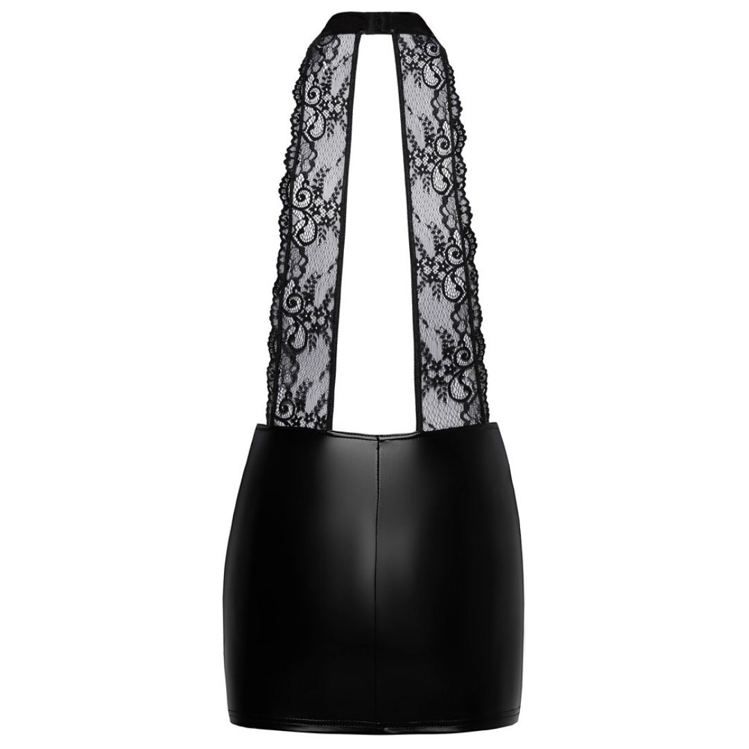 Neckholder-Minikleid aus Spitze und Powerwetlook - OH MY! FANTASY