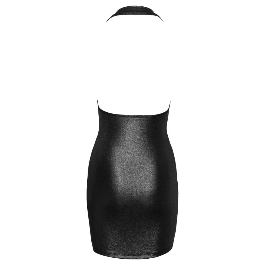 Rückenfreies Minikleid mit Neckholder im Silberglanz - OH MY! FANTASY