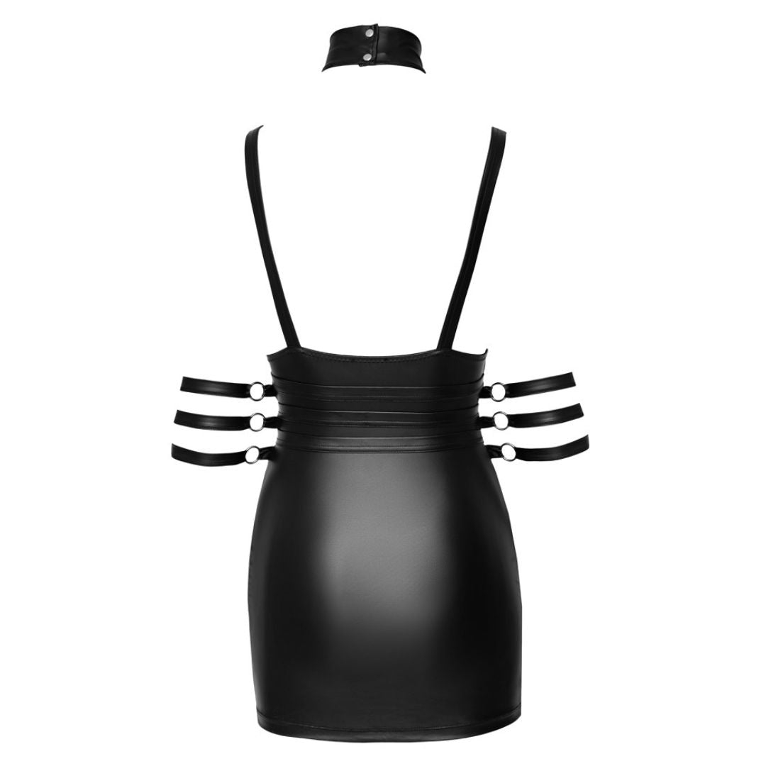 Minikleid im Mattlook mit Halsband und Armfesseln - OH MY! FANTASY