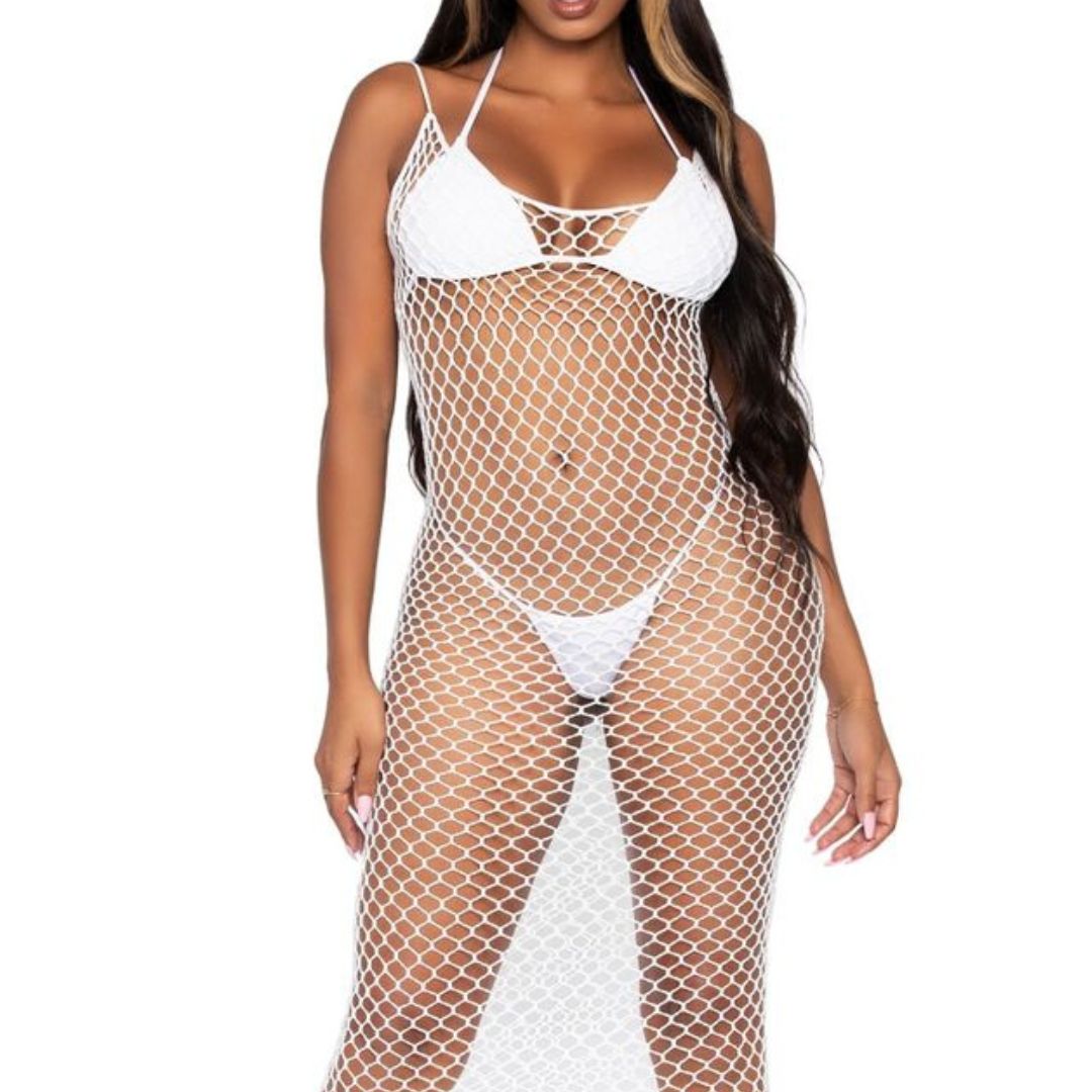 Maxikleid aus Netz mit offenem Rücken - OH MY! FANTASY