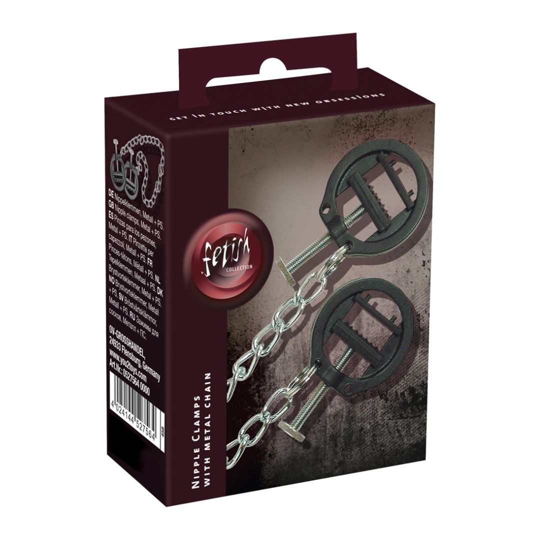 Nippel-Schraubzwingen mit Metallkette - OH MY! FANTASY
