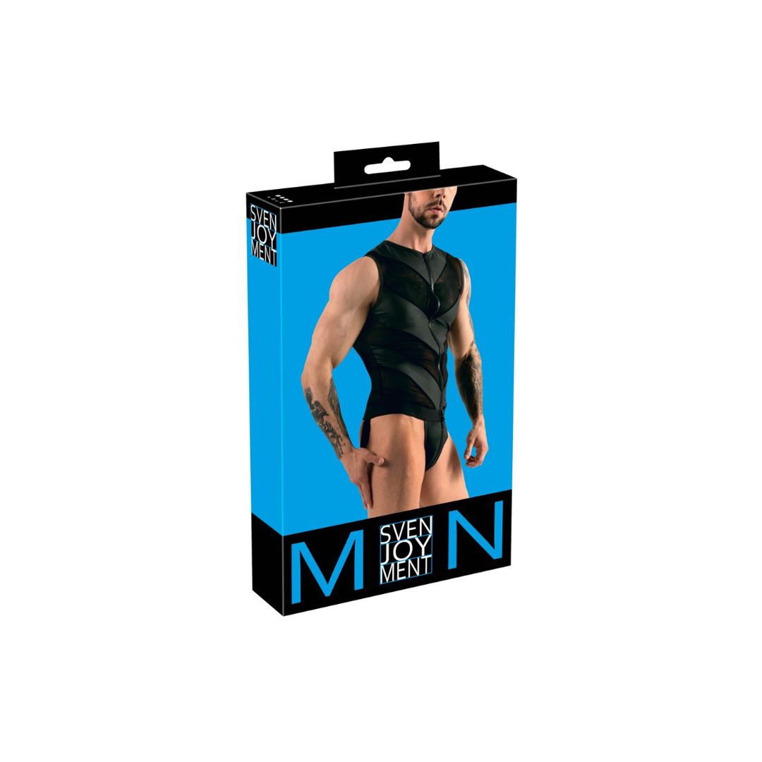 Kurzer Overall aus elastischem Powernet mit Mattlook-Einsätzen - OH MY! FANTASY