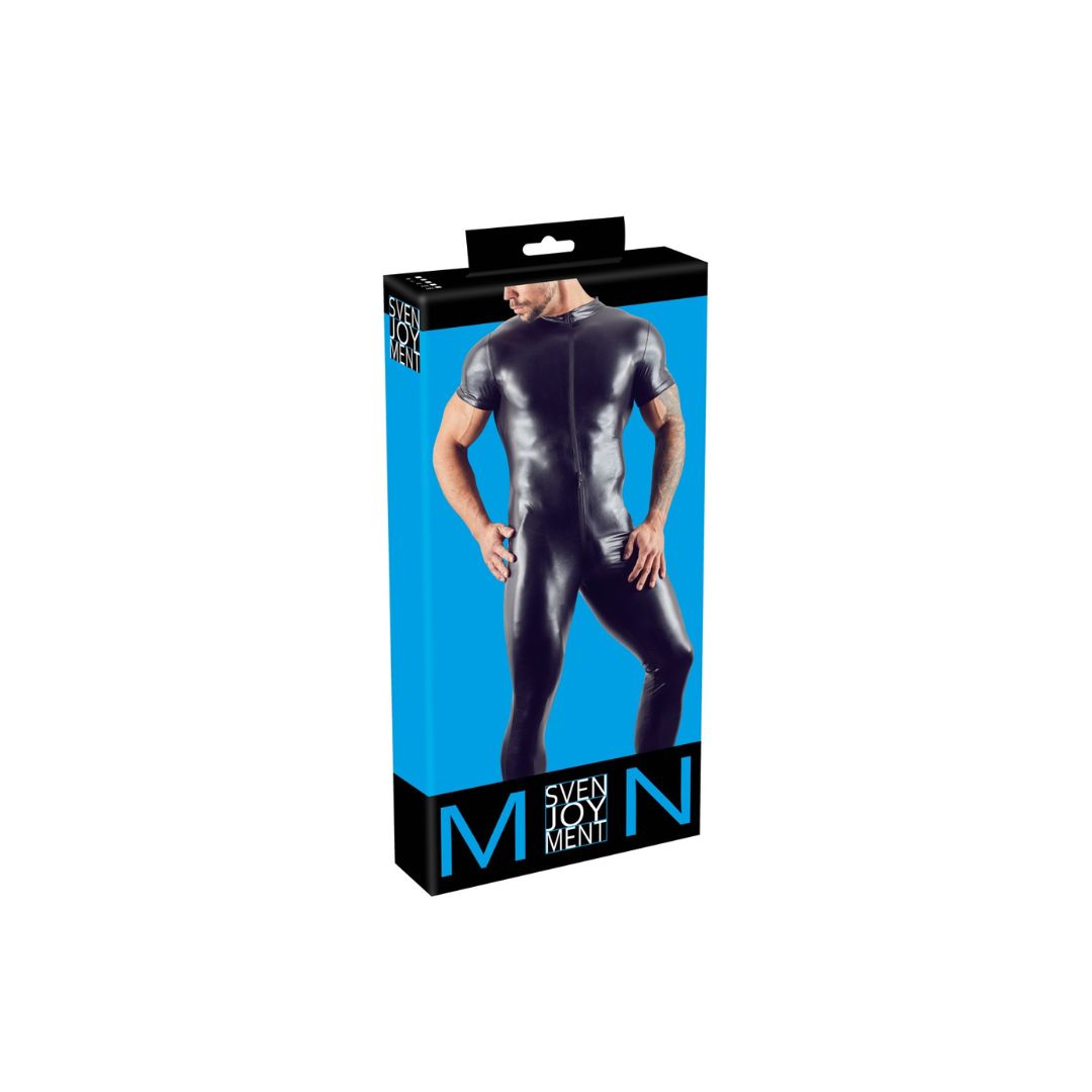 Overall im Wetlook mit Reißverschluss und langem Bein - OH MY! FANTASY