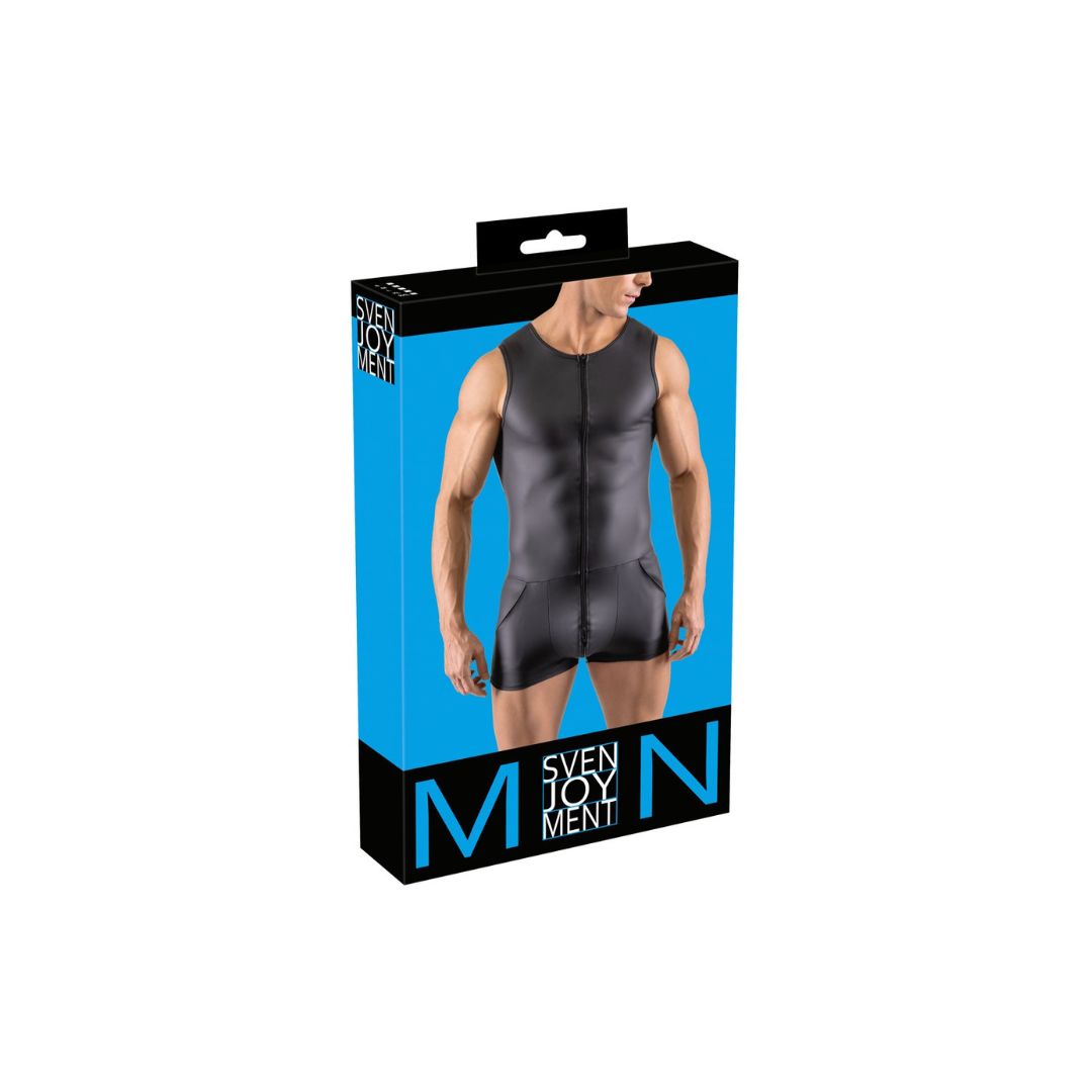 Kurzer Overall im Mattlook mit 3-Wege-Reißverschluss - OH MY! FANTASY