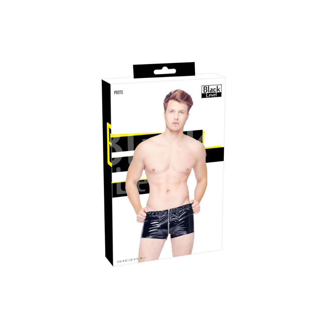 Boxer Briefs aus Lack mit Front-Reißverschluss - OH MY! FANTASY