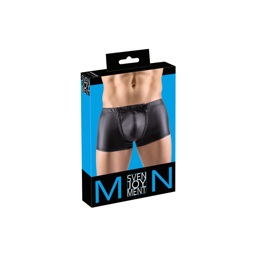 Pants im Mattlook mit strassbesetztem Front-Zip - OH MY! FANTASY