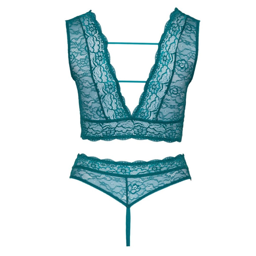 Bralette aus Spitze plus String Ouvert - OH MY! FANTASY