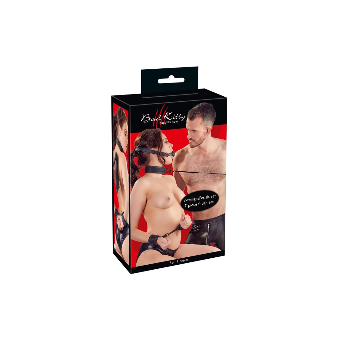 Fessel-Set aus Lederimitat, 7-teilig - OH MY! FANTASY