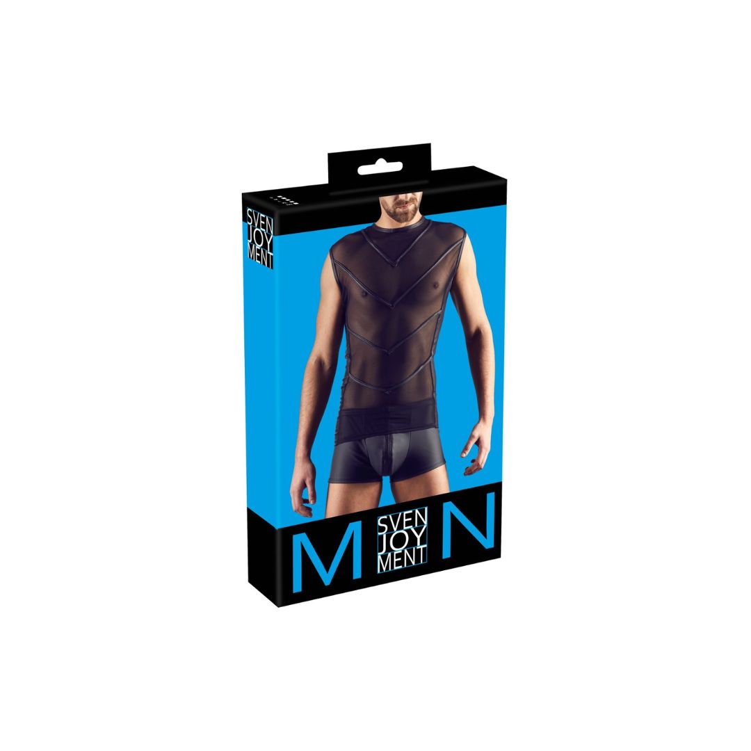 Transparentes Shirt mit Einsätzen aus Powernet - OH MY! FANTASY