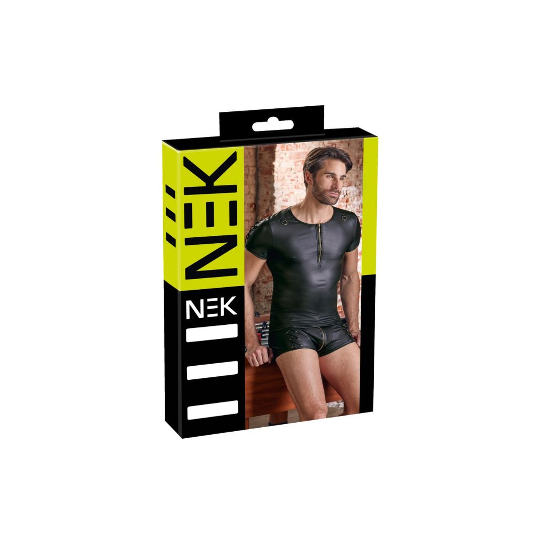 Shirt im Mattlook mit kurzem Reißverschluss - OH MY! FANTASY