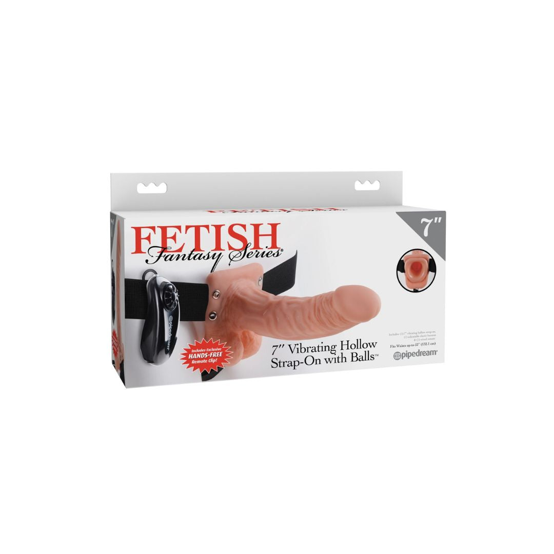 Strap-on „7" Vibrating Hollow Strap-on“ - OH MY! FANTASY