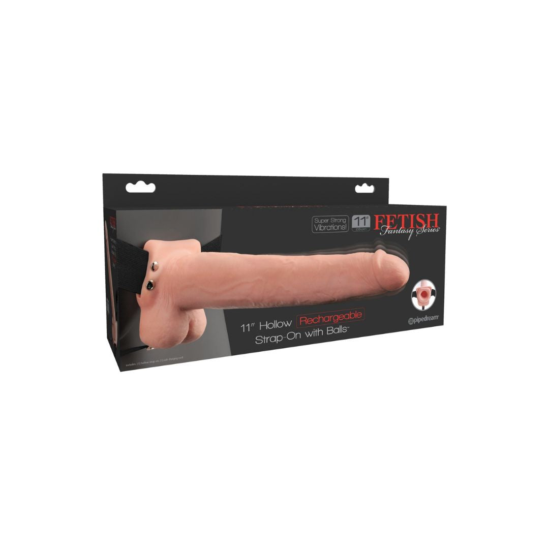 Strap-on „11" Hollow Rechargeable Strap-on with Balls“ - OH MY! FANTASY