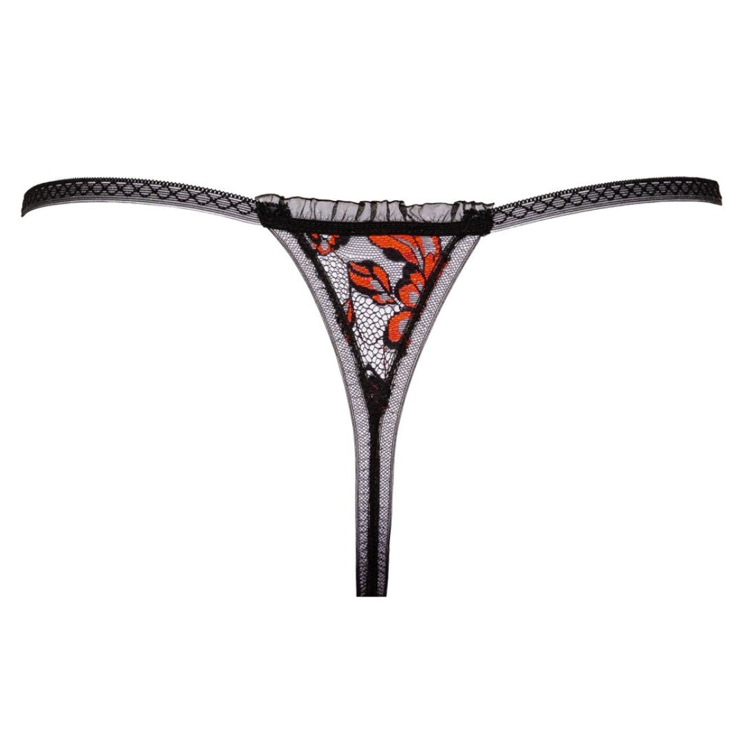 Riostring ouvert aus 2-farbiger Spitze mit Strassdetails - OH MY! FANTASY