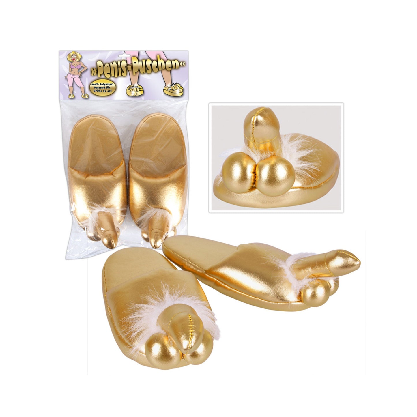 Goldene Penis Hausschuhe - OH MY! FANTASY