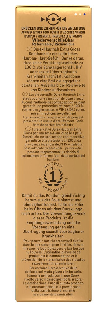 Durex Kondome Hautnah Extra Groß XXL (10 St.)