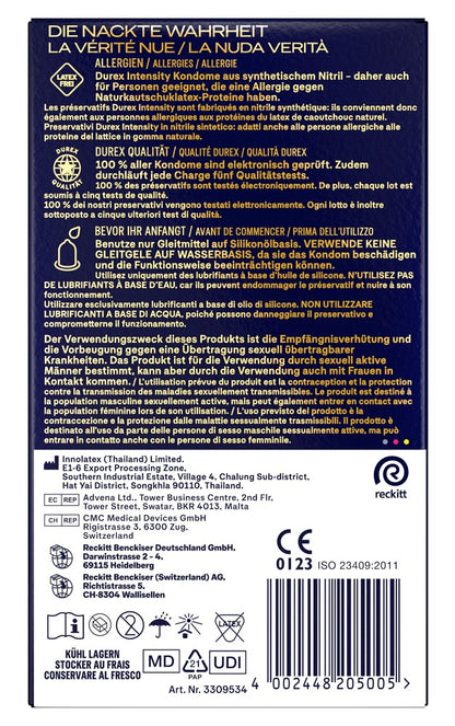 Durex - Intensity XXL - Latexfreie Kondome