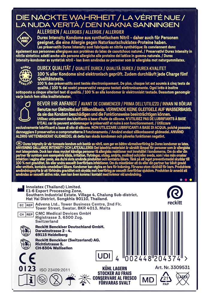 Durex Intensity Premium Latexfreie Kondome - 20 Stück
