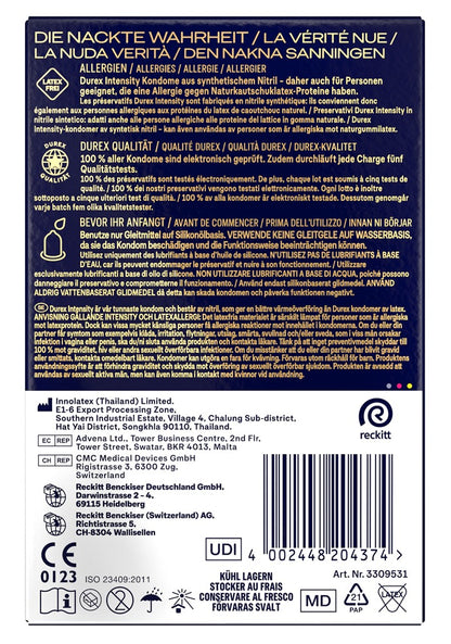Durex Intensity Premium Latexfreie Kondome - 20 Stück