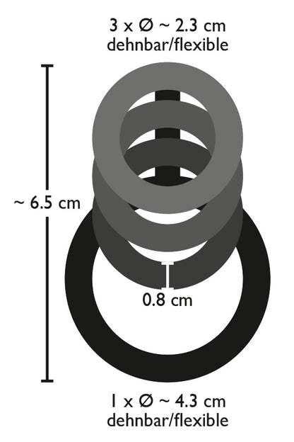 Bad Kitty - Cockring-Set mit Hodenring