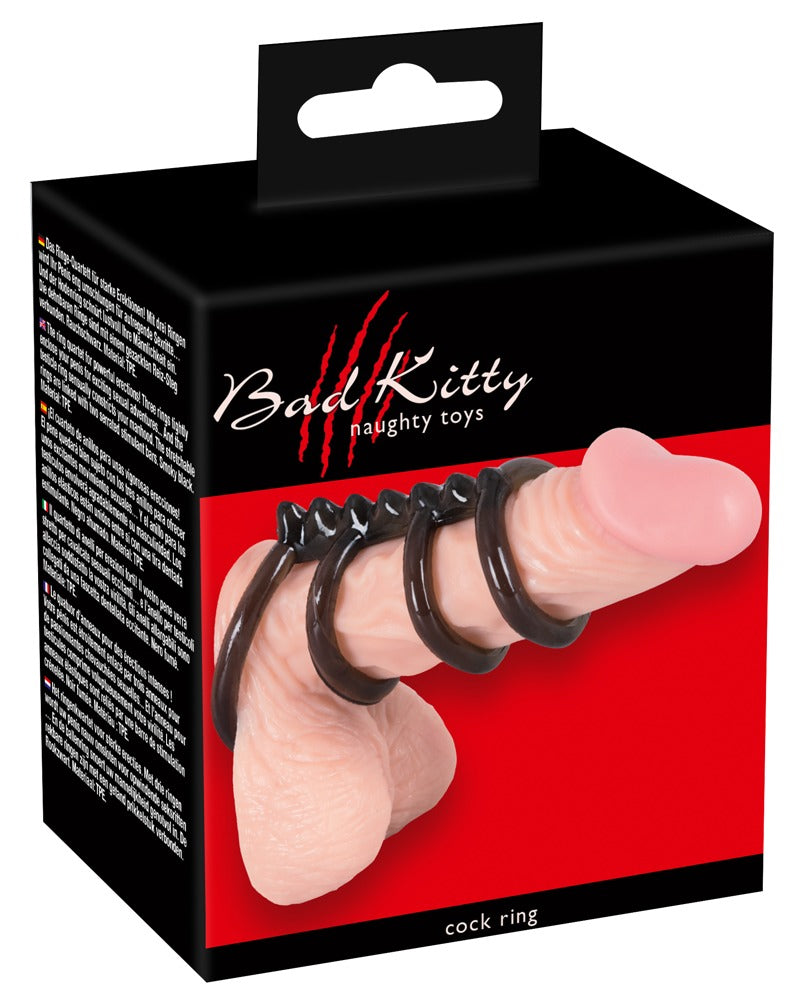 Bad Kitty - Cockring-Set mit Hodenring