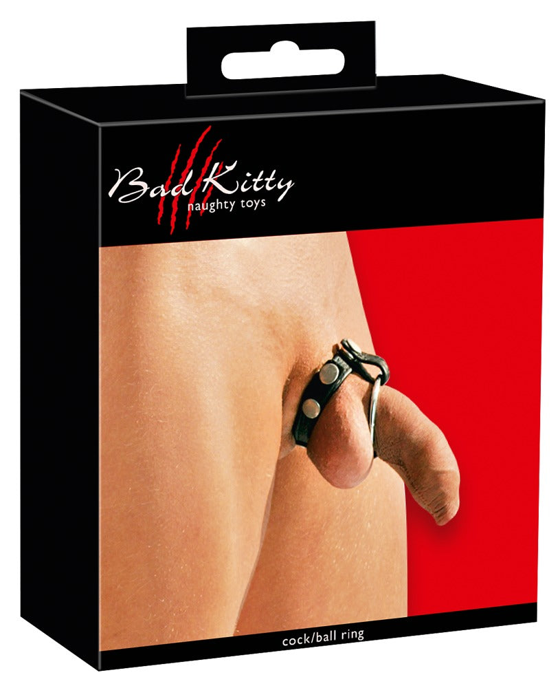 Bad Kitty - Penis- und Hodenriemen mit Metallringen