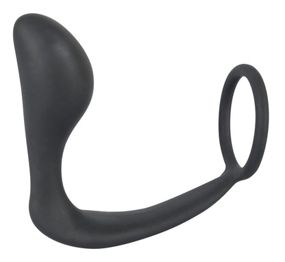Black Velvets - Penis-/Hodenring mit Plug - Erektions- & P-Reiz