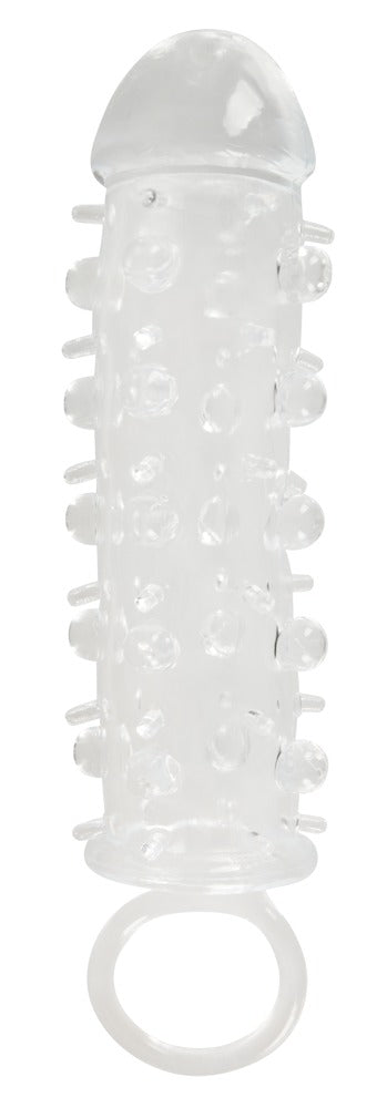 Crystal - Transparente Penishülle mit Hodenring