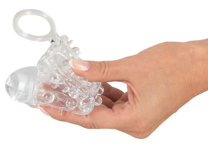 Crystal - Transparente Penishülle mit Hodenring