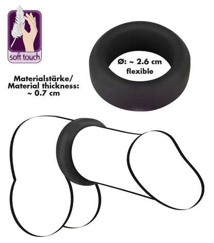 Black Velvets - Penisring mit Druckeffekt