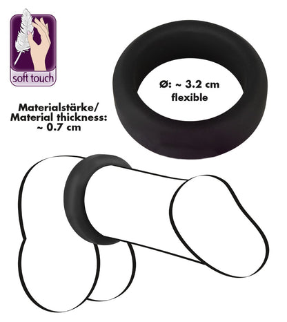 Black Velvets - Penisring mit Druckeffekt