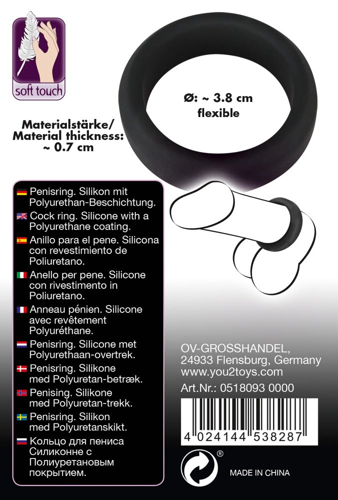 Black Velvets - Penisring mit Druckeffekt