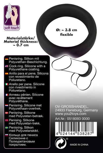 Black Velvets - Penisring mit Druckeffekt