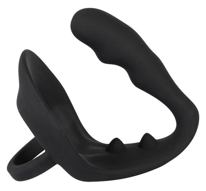 Black Velvets - Penis-/Hodenring mit Plug - Intensiv- & P-Stimulation