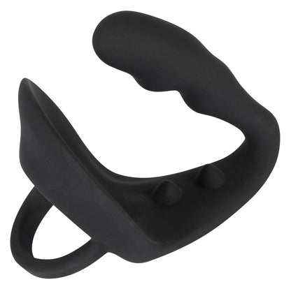 Black Velvets - Penis-/Hodenring mit Plug - Intensiv- & P-Stimulation