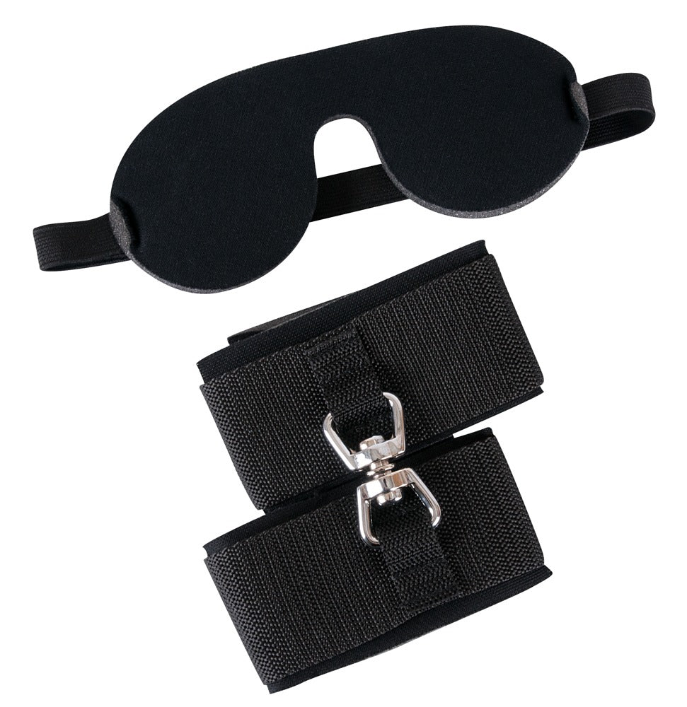 Bad Kitty - Handfesseln mit Augenbinde für Soft-Bondage