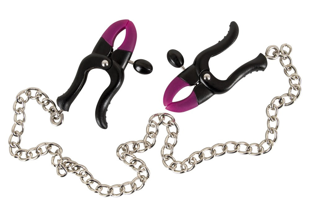 Bad Kitty - Nippelklemmen-Set - Metallkette mit verstellbaren Klemmen