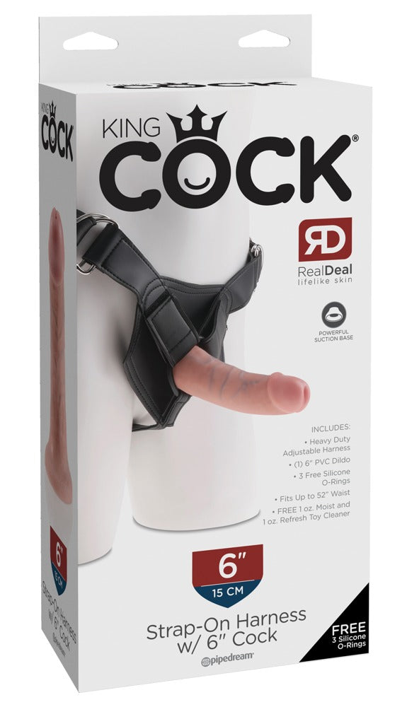 King Cock - Harness mit Naturdildo